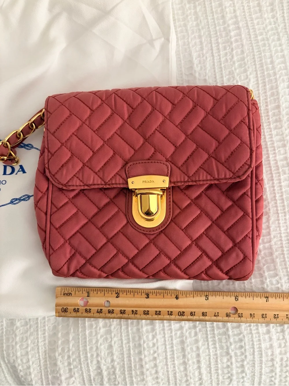 Prada Quilted Crossbody Bag Tessuto Impuntu
